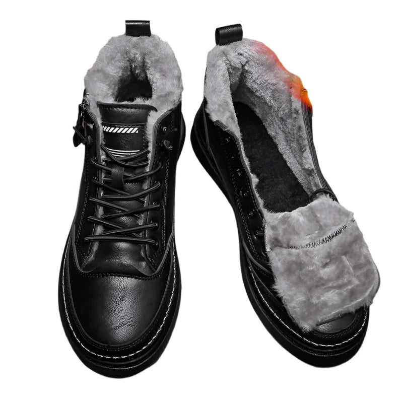 Leather Men's Boots  Winter